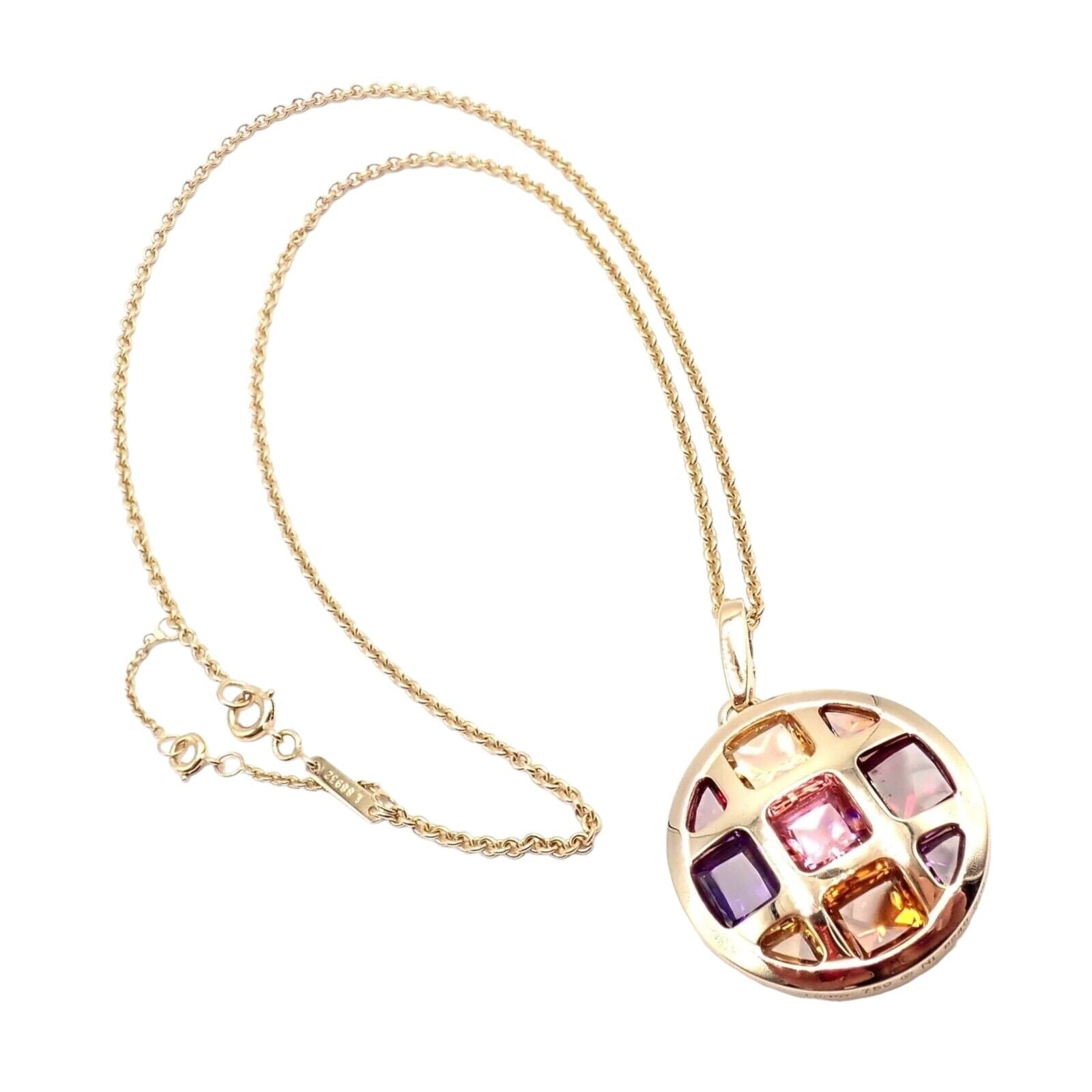 Cartier Pasha 18k Yellow Gold Amethyst Citrine Garnet Tourmaline Necklace Cert. | Fortrove