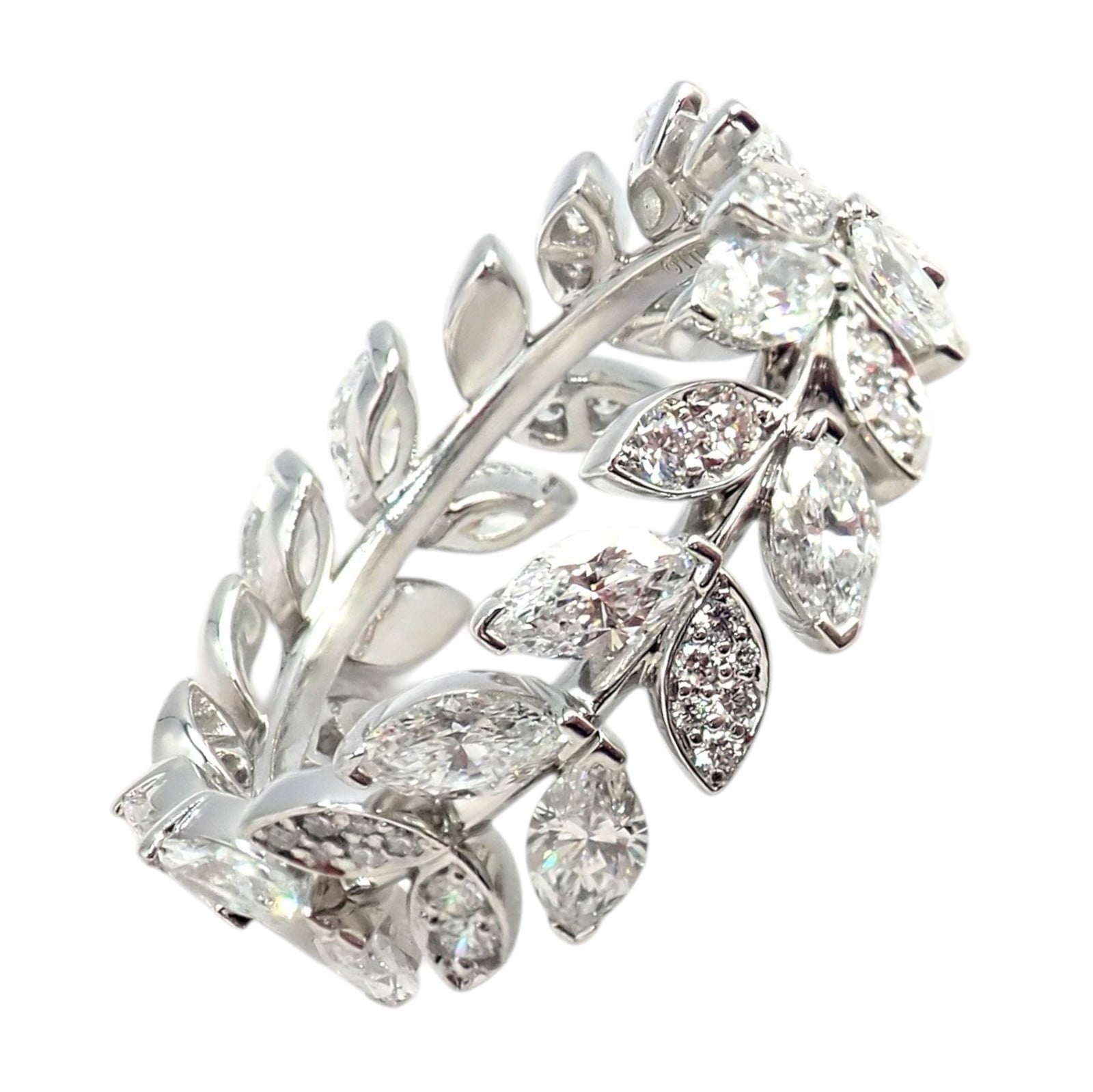 Tiffany & Co. Jewelry & Watches:Fine Jewelry:Rings Authentic! Tiffany & Co Platlinum Victoria Vine Diamond 1.90ct Eternity Ring 7