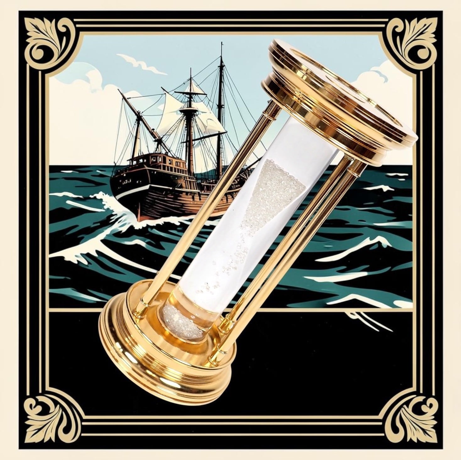 DeBeers Collectibles:Decorative Collectibles:Clocks:Other Clocks Authentic! De Beers Limited Edition Millennium 2000 Diamond Brass Hourglass
