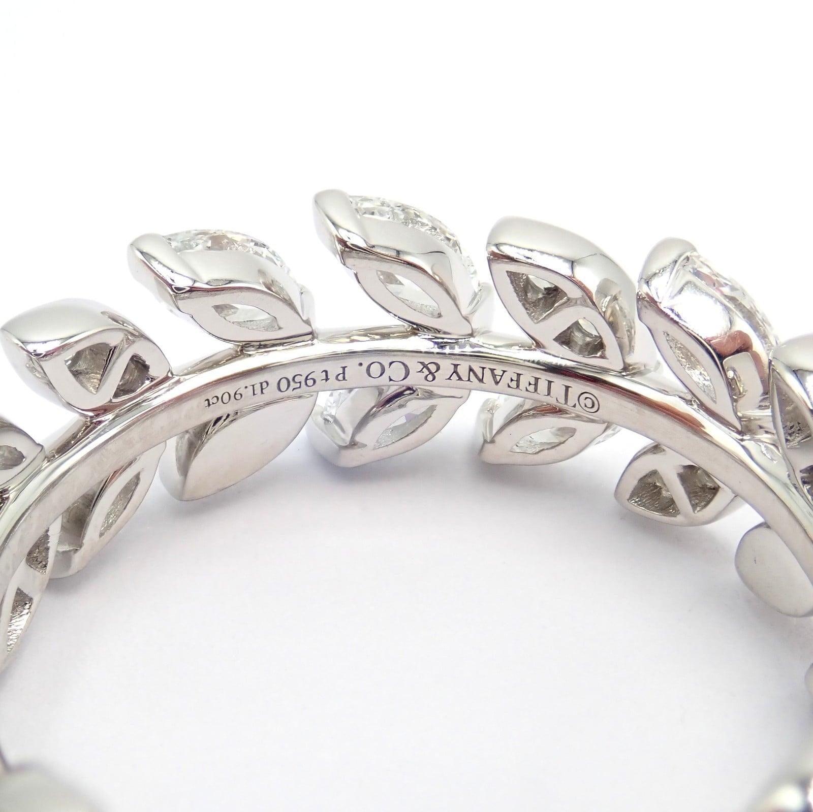 Tiffany & Co. Jewelry & Watches:Fine Jewelry:Rings Authentic! Tiffany & Co Platlinum Victoria Vine Diamond 1.90ct Eternity Ring 7