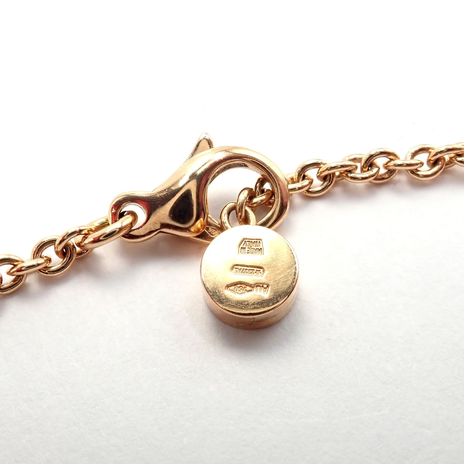 Rare! Bvlgari Bulgari Intarsio 18k Rose Gold Diamond Mother of Pearl Necklace | Fortrove