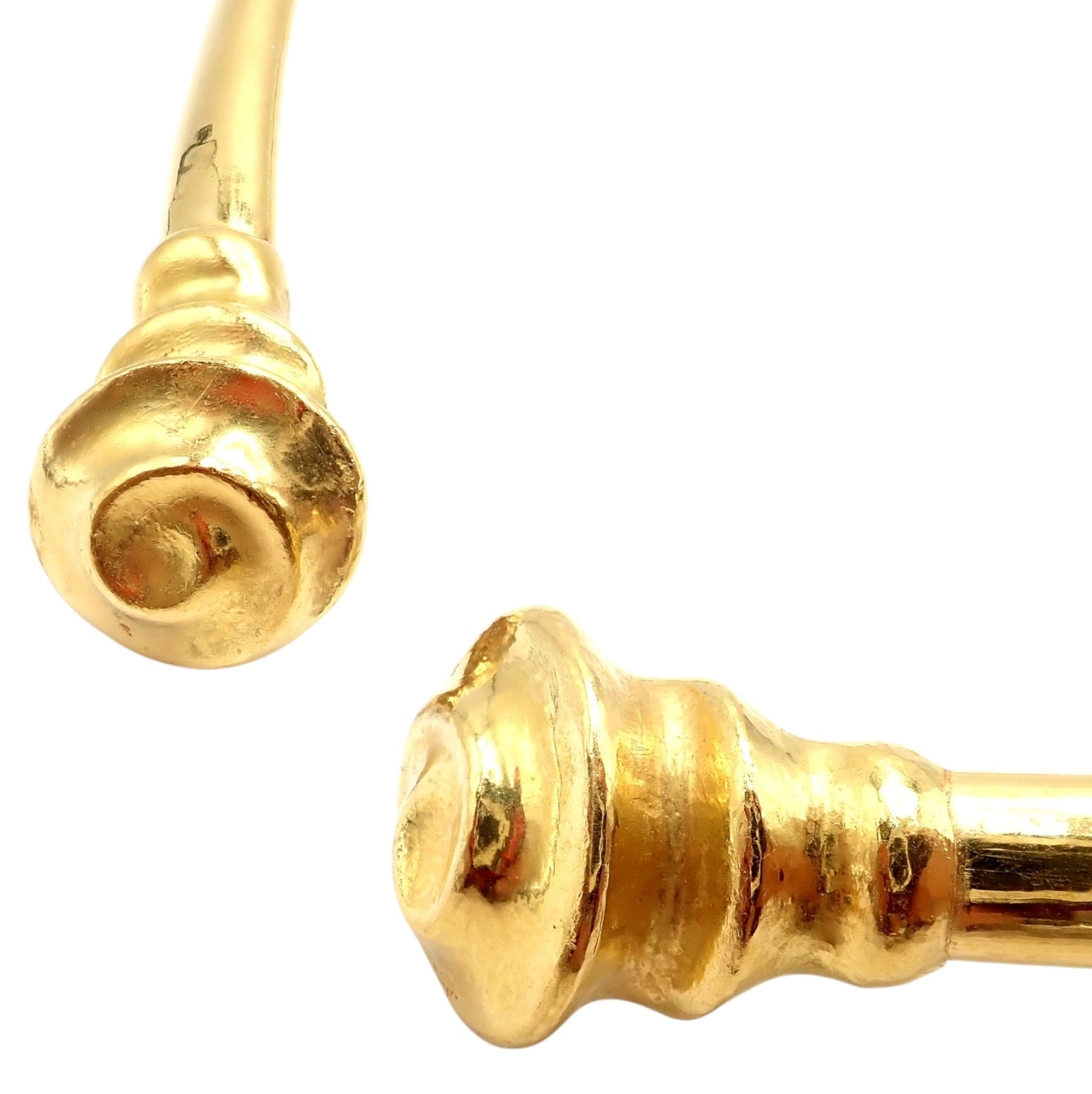 Vintage Estate Ilias Lalaounis 18k Yellow Gold Greek Spiral Collar Necklace | Fortrove