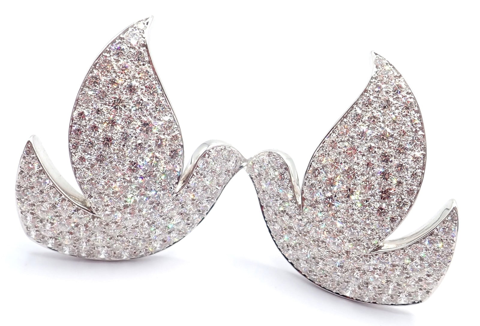 Cartier Jewelry & Watches:Fine Jewelry:Earrings Authentic! Cartier Colombe Dove Of Peace 18k White Gold Diamond Earrings Paper