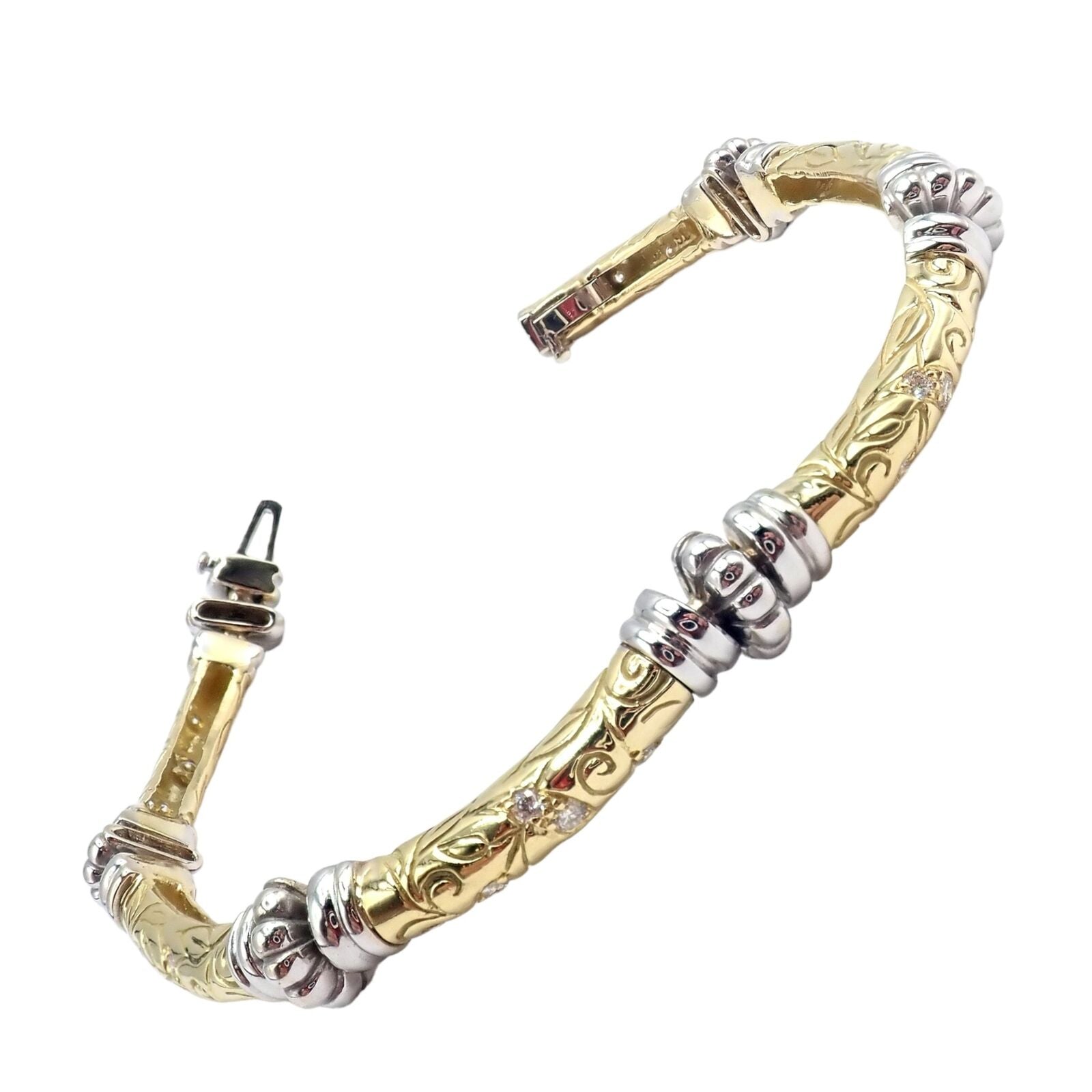 Vintage SeidenGang 18k Yellow + White Gold Diamond Laurel Collection Bracelet | Fortrove