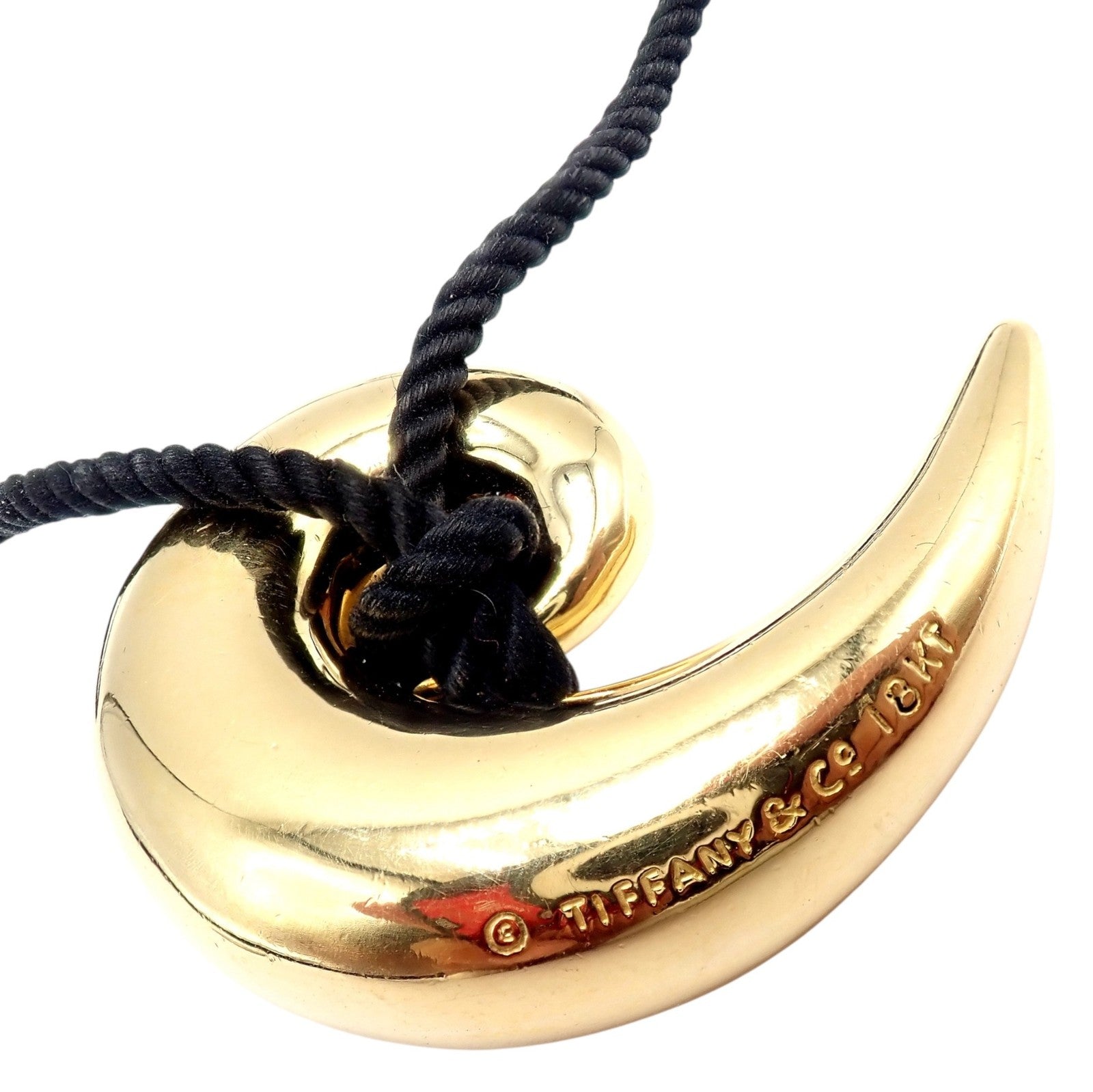 Vintage! Tiffany & Co 18k Yellow Gold Cummings Large Spiral Nautilus Necklace | Fortrove