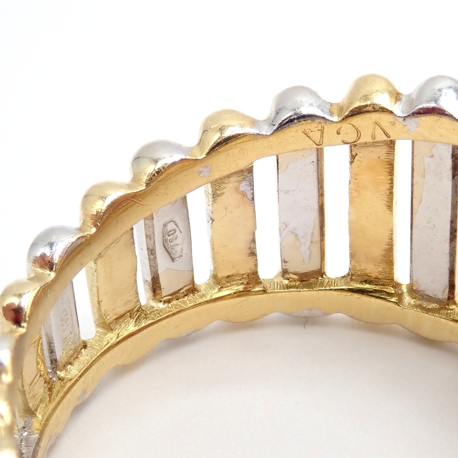 Rare! Authentic Van Cleef & Arpels 18k Yellow + White Gold Diamond Ruby Ring | Fortrove
