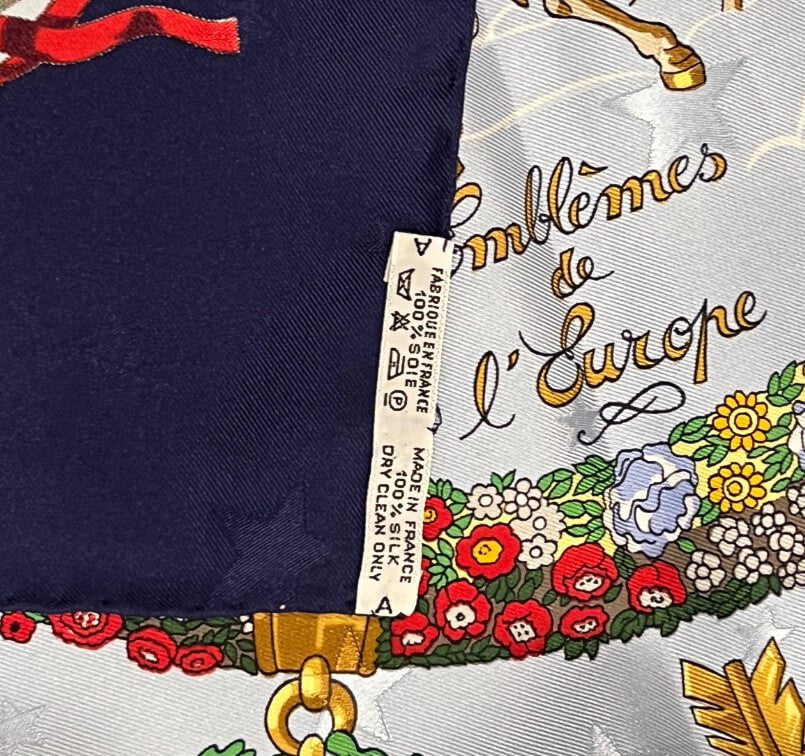 Authentic RARE! Hermes Emblemes De L'Europe Vintage 90cm Silk Scarf | Fortrove
