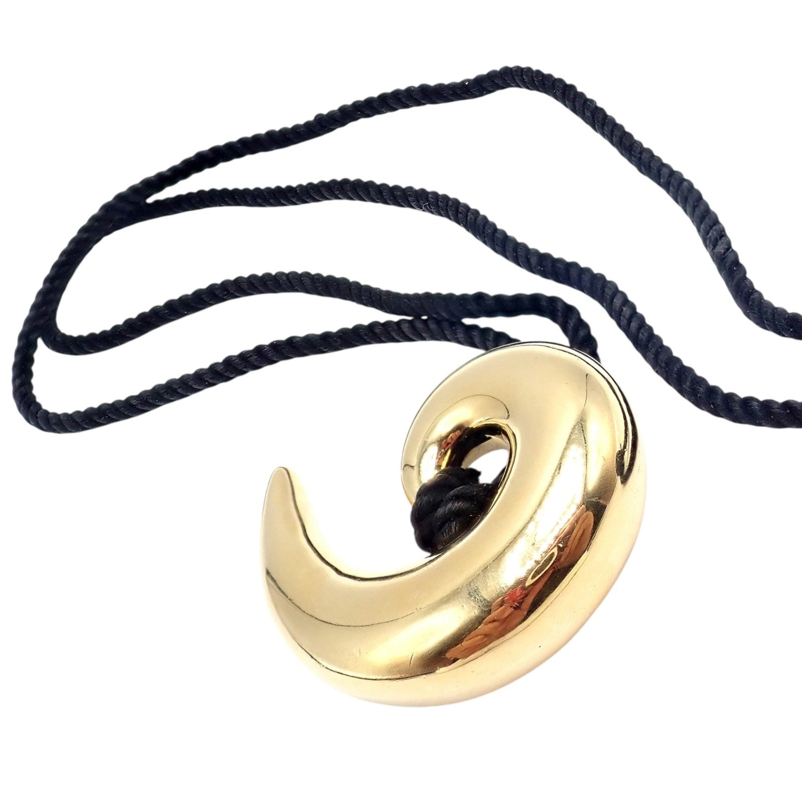 Vintage! Tiffany & Co 18k Yellow Gold Cummings Large Spiral Nautilus Necklace | Fortrove