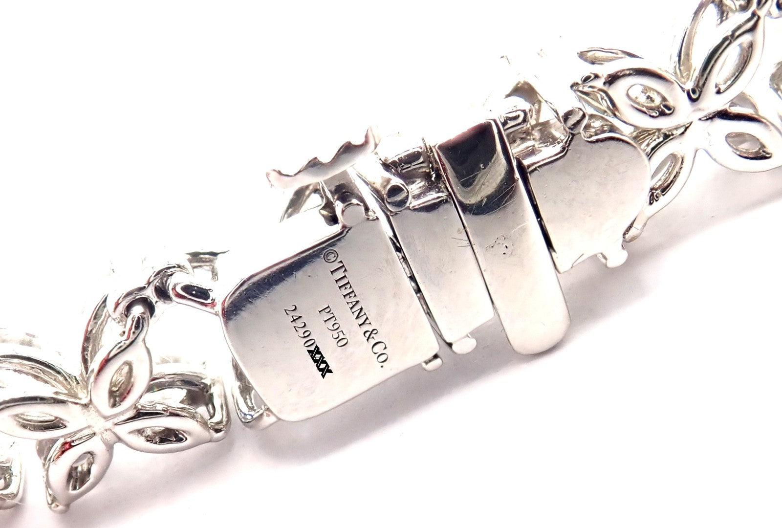 Authentic Tiffany & Co Victoria Platinum Graduated Marque Shape Diamond Necklace | Fortrove