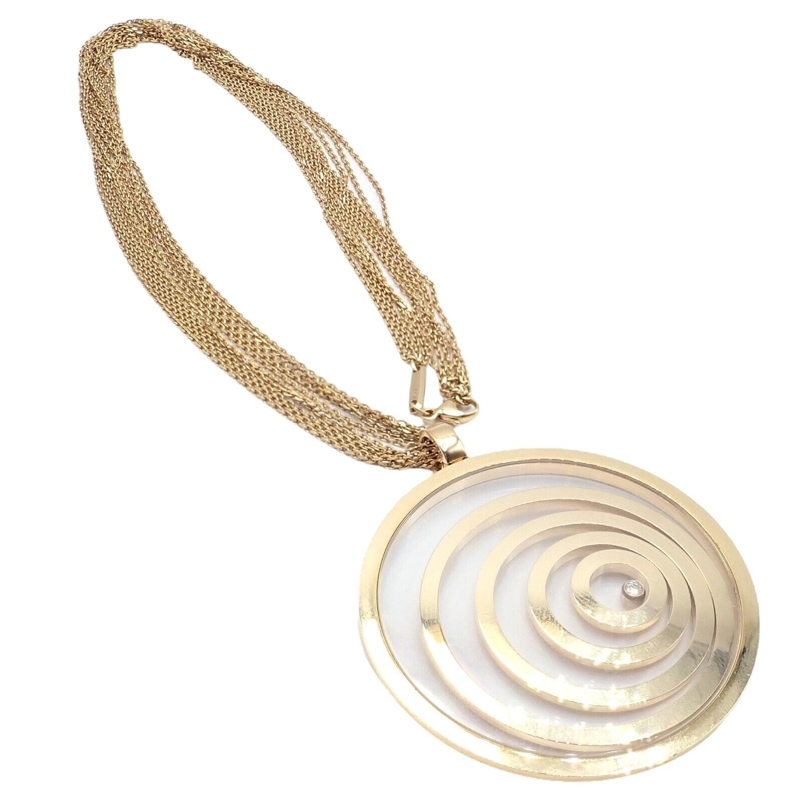 Chopard 18k Yellow Gold Extra Large Happy Spirit Diamond 5 Strand Necklace | Fortrove