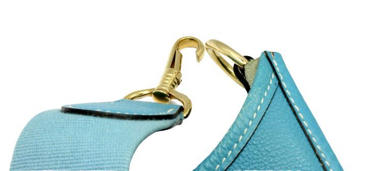 Hermes Clothing, Shoes & Accessories:Women:Women's Bags & Handbags Authentic! Hermes Evelyne Blue Jean Clemence Leather GM Handbag Purse