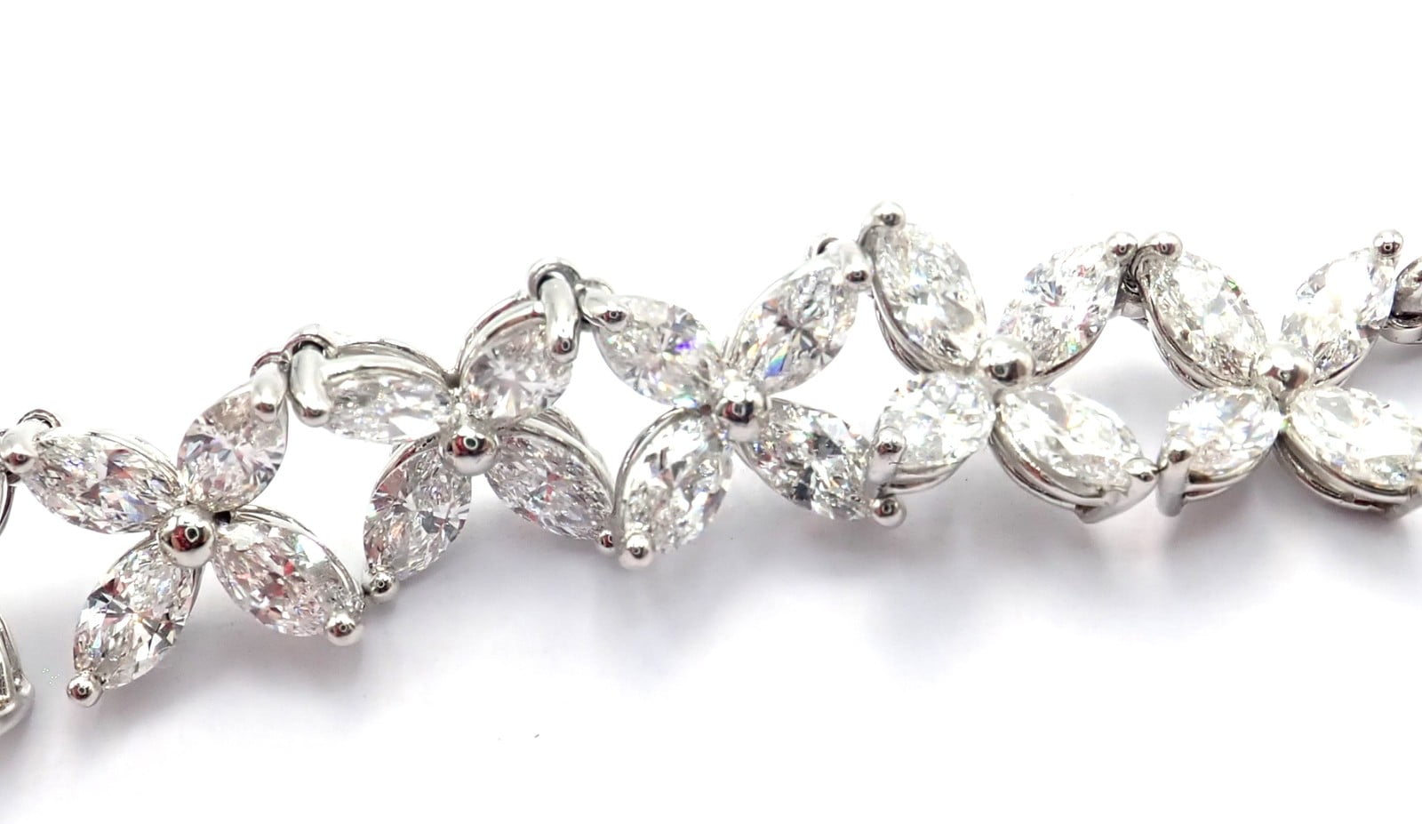 Tiffany & Co. Jewelry & Watches:Fine Jewelry:Necklaces & Pendants Authentic Tiffany & Co Victoria Platinum Graduated Marque Shape Diamond Necklace