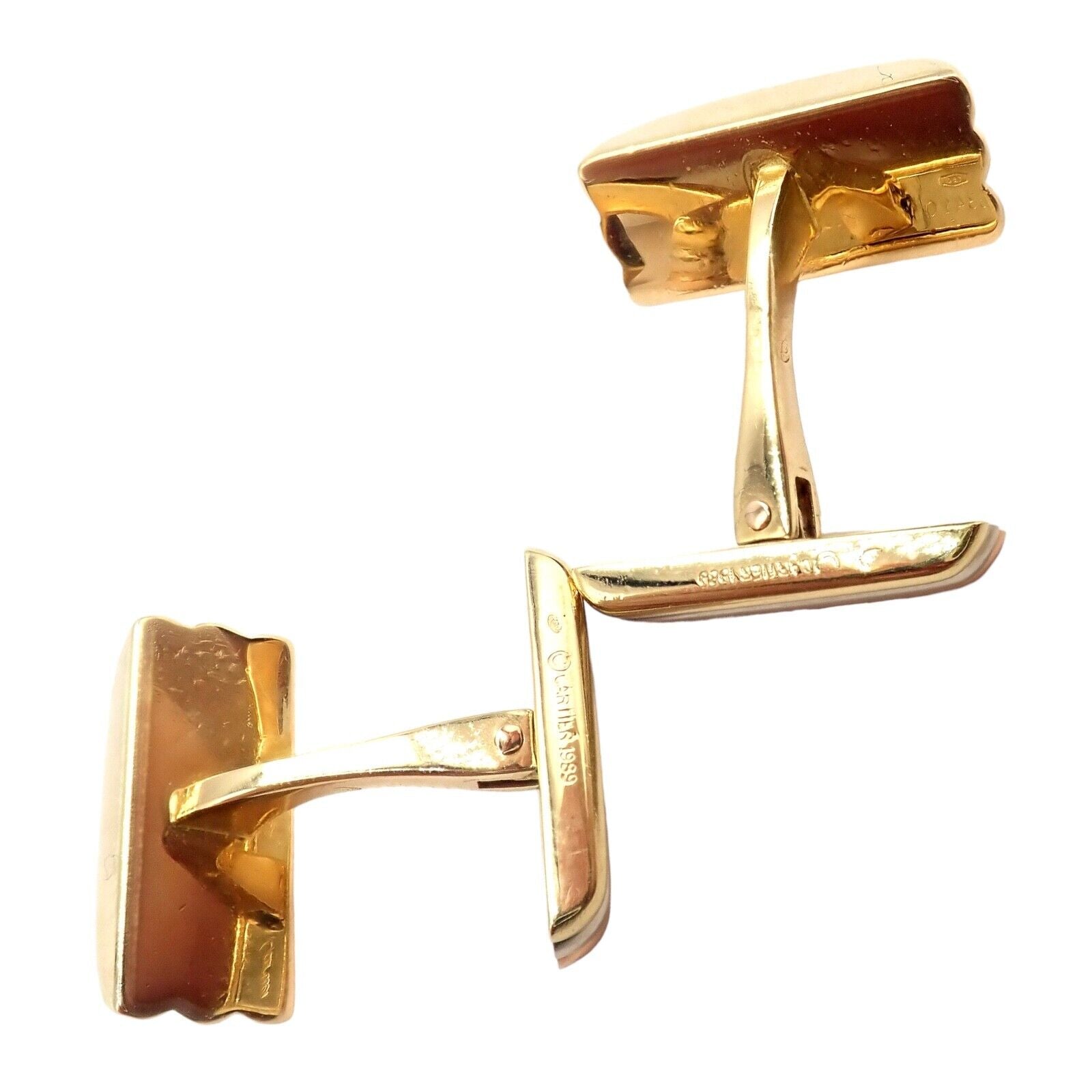 Rare! Vintage Authentic Cartier Trinity 18k Tri-Color Gold Cufflinks | Fortrove