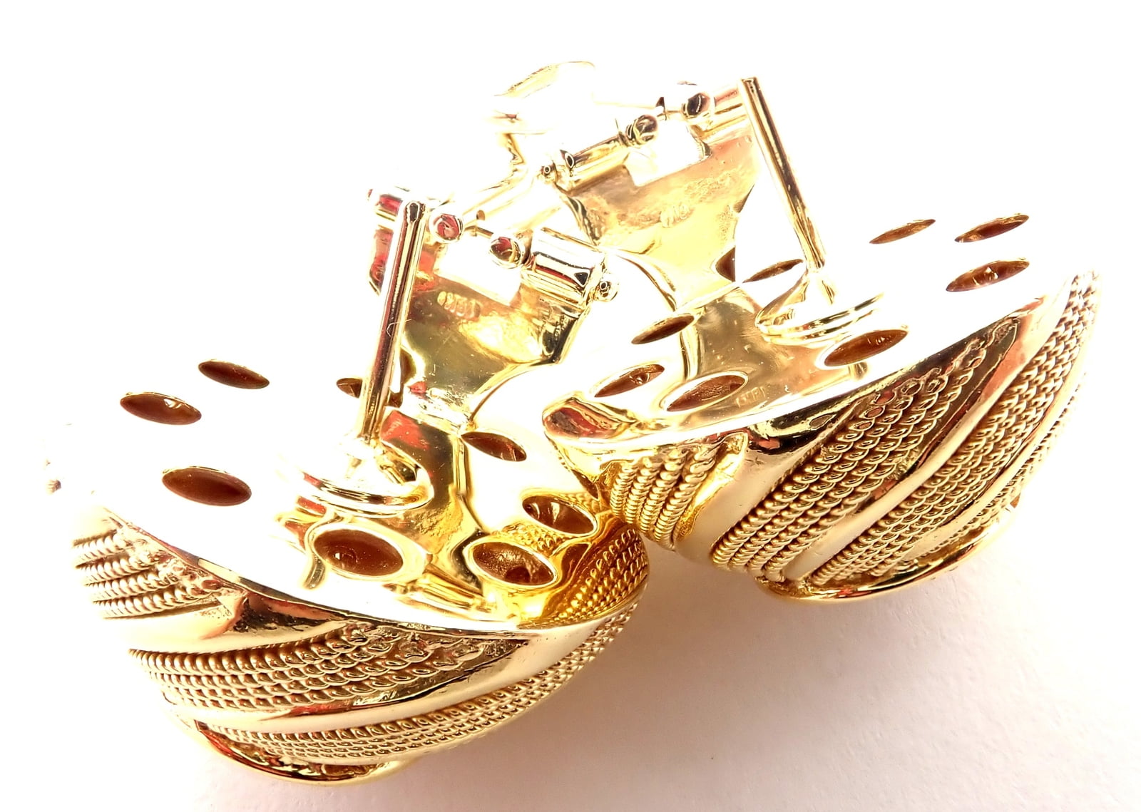 Tiffany & Co. Jewelry & Watches:Fine Jewelry:Earrings Rare! Authentic Tiffany & Co 18k Yellow Gold Diamond Earrings