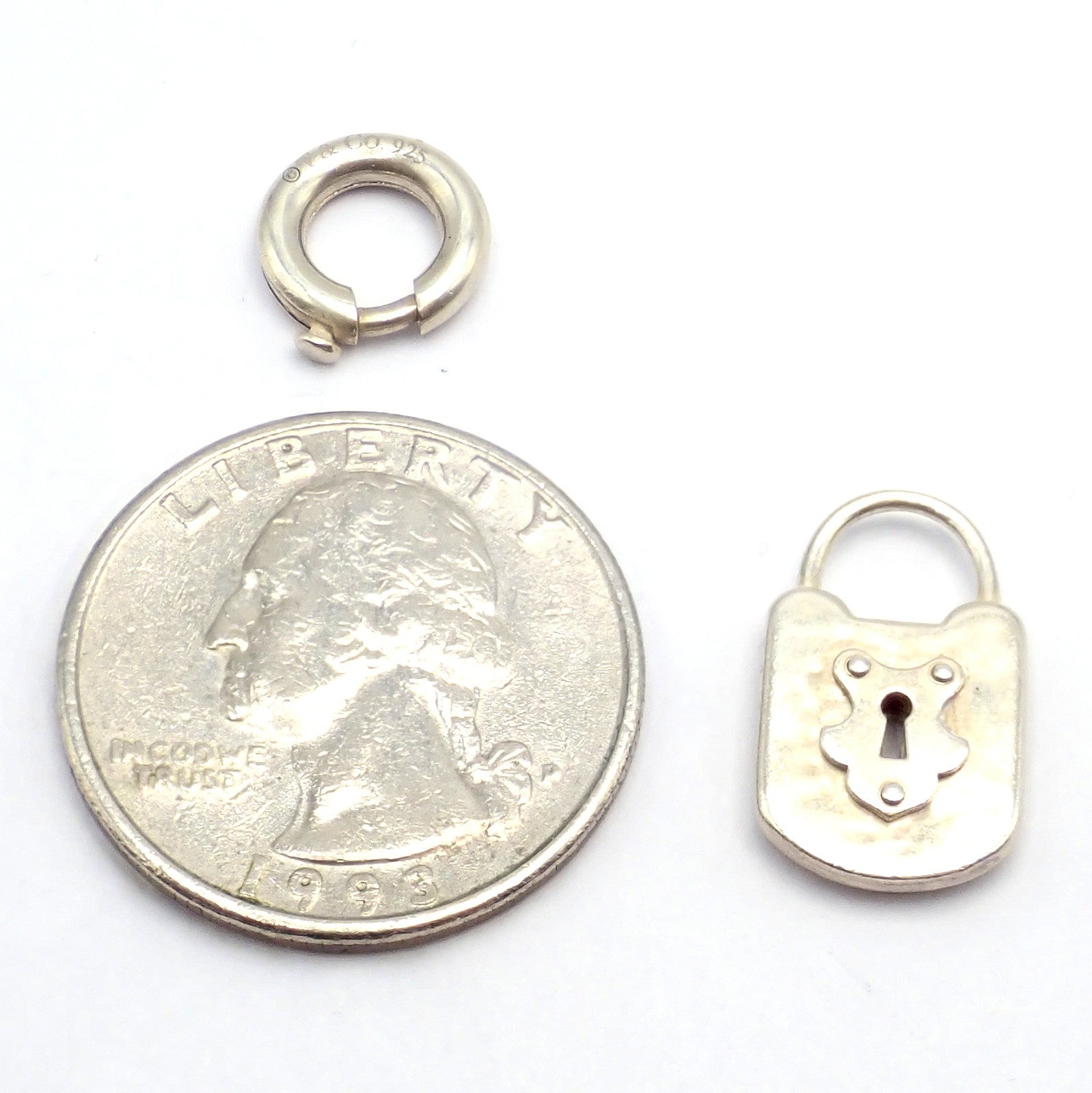 Tiffany & Co. Jewelry & Watches:Fine Jewelry:Bracelets & Charms Tiffany & Co. Silver Classic Padlock Charm Pendant + Spring Ring Clasp