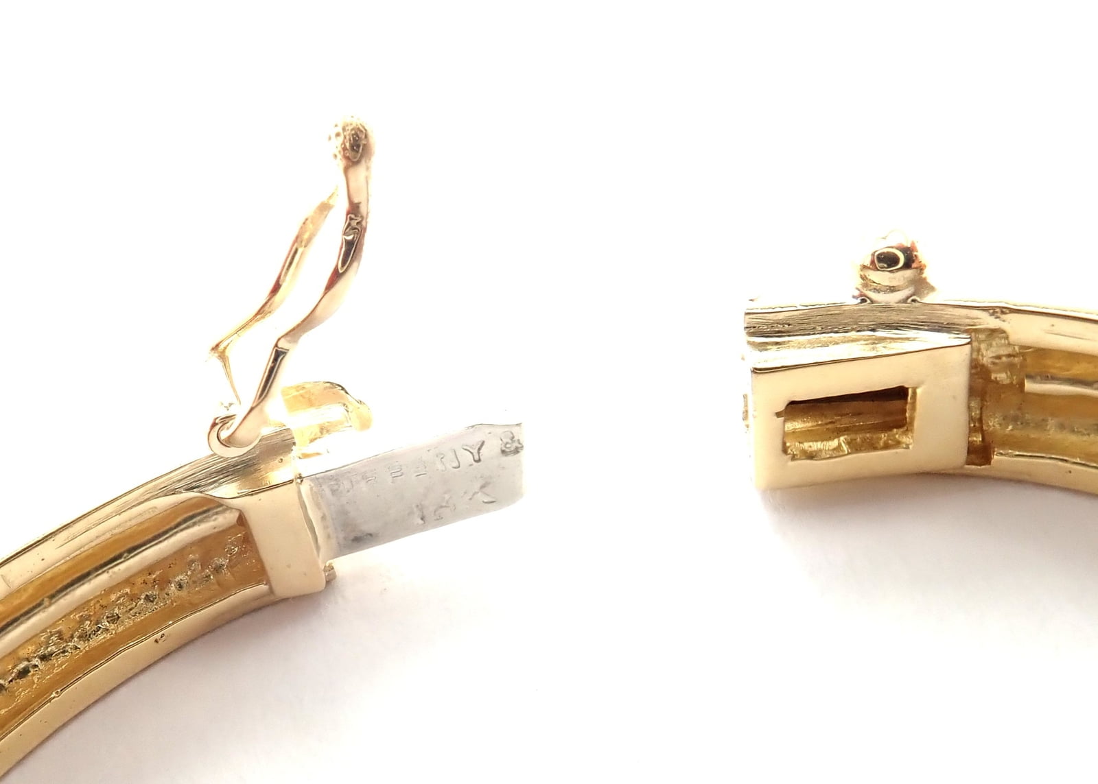 Tiffany & Co. Jewelry & Watches:Fine Jewelry:Bracelets & Charms Rare! Vintage Authentic Tiffany & Co 18k Yellow Gold Diamond Bangle Bracelet