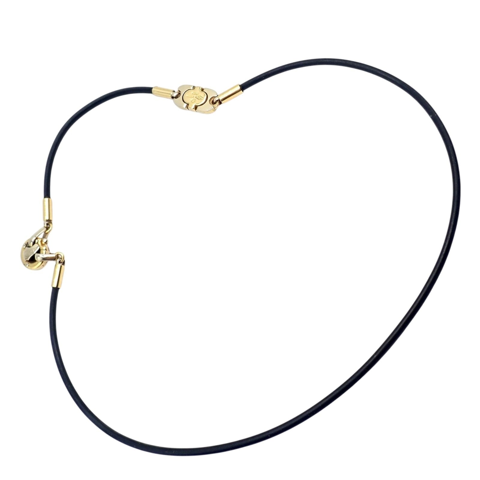 Authentic! Baraka 18k Yellow + White Gold Rubber Wrap Necklace 17" | Fortrove