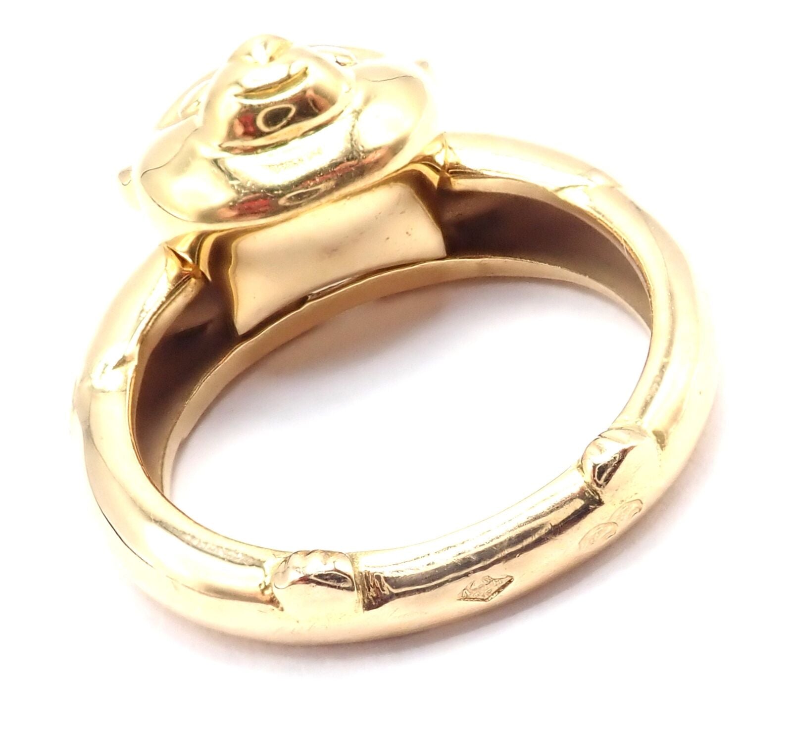 Authentic! Van Cleef & Arpels 18k Yellow Gold Teddy Bear Band Ring Pendant | Fortrove