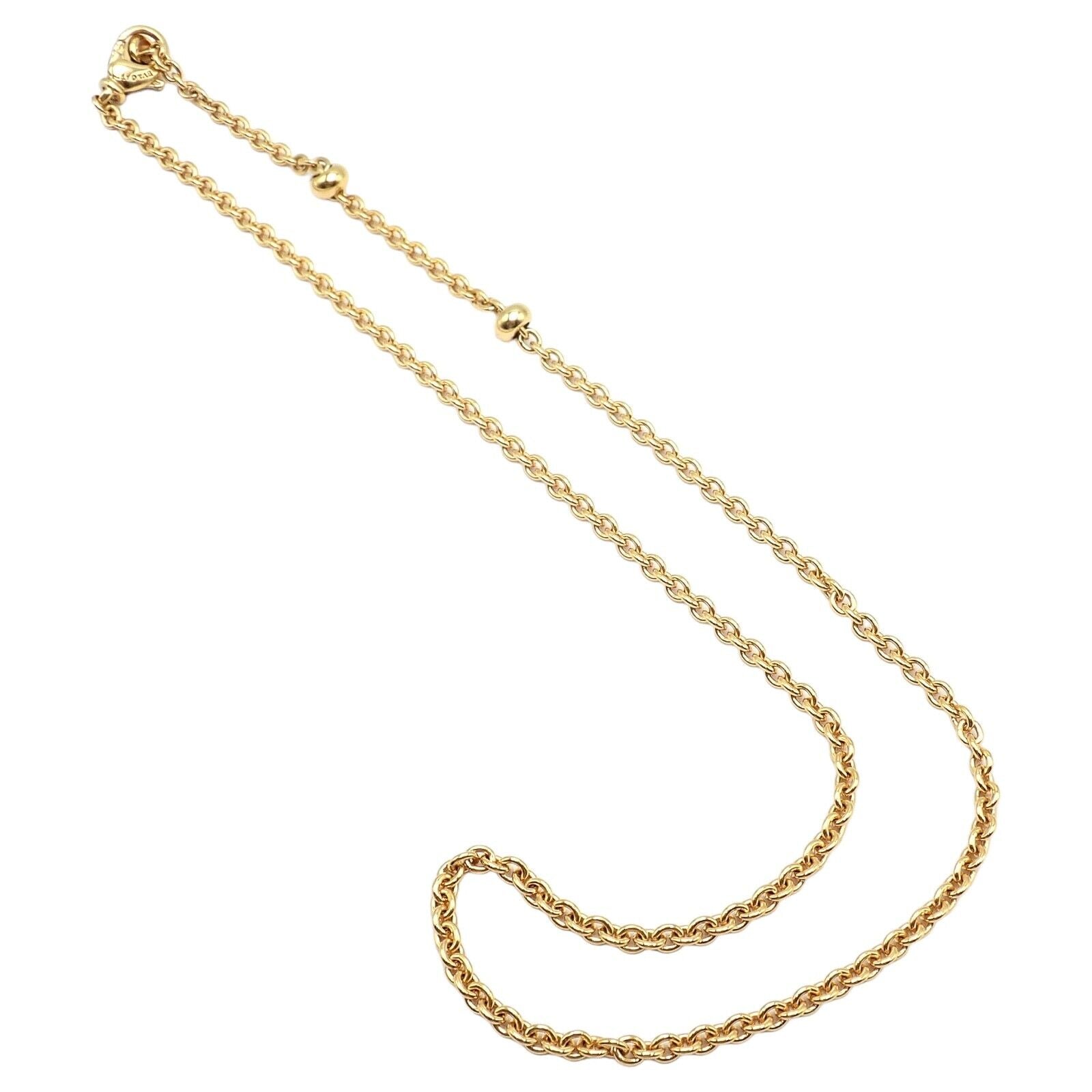 Authentic! Bvlgari Bulgari 18k Yellow Gold 19.5" Link Chain Necklace | Fortrove