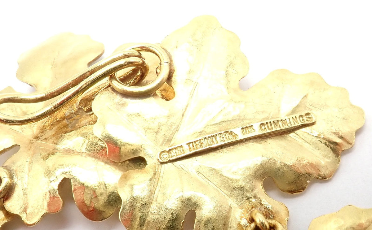 Angela Cummings for Tiffany & Co. Jewelry & Watches:Fine Jewelry:Necklaces & Pendants Rare! Authentic Tiffany & Co Angela Cummings 18k Yellow Gold Leaf Necklace 1981
