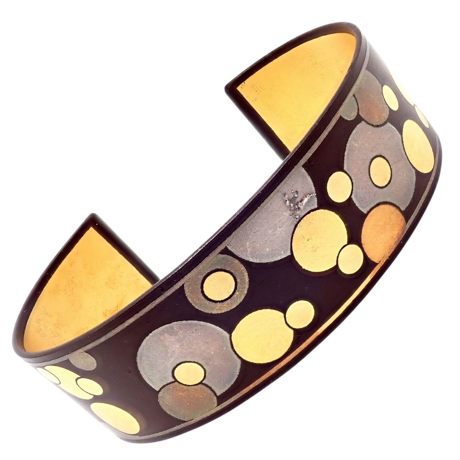 Rare! Vintage Tiffany & Co. Angela Cummings Black Iron 24k Gold Cuff Bracelet | Fortrove