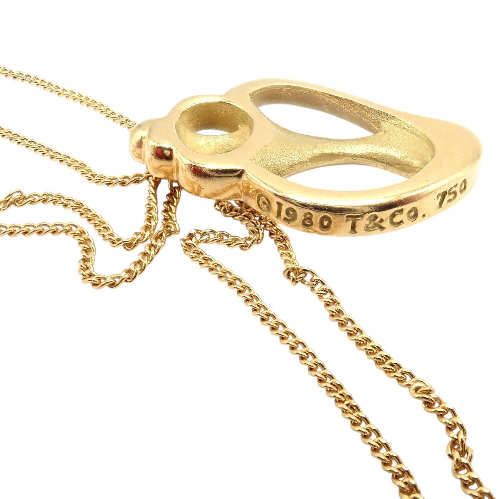 Authentic! Vintage Tiffany & Co 18K Yellow Gold Sea Shell Pendant Necklace 1980 | Fortrove