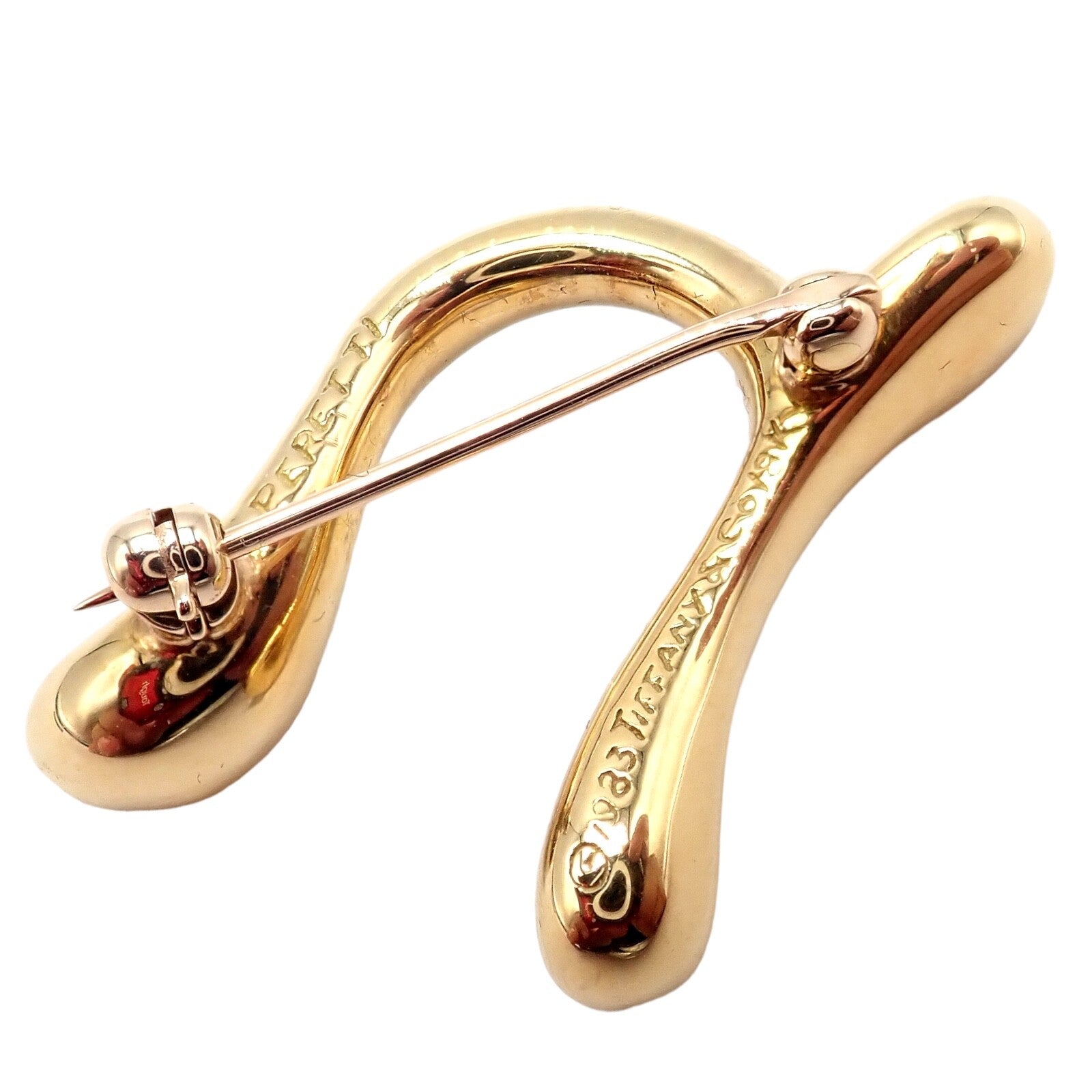 Tiffany & Co. Jewelry & Watches:Fine Jewelry:Brooches & Pins Authentic! Tiffany & Co Peretti 18k Yellow Gold Initial N Pin Brooch 1983