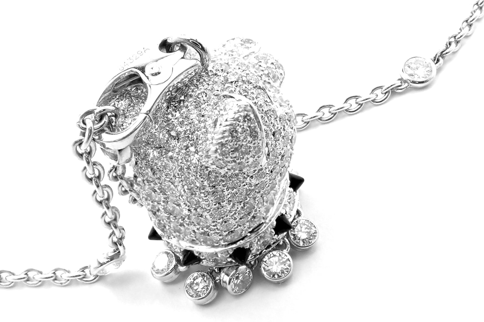 Cartier Jewelry & Watches:Fine Jewelry:Necklaces & Pendants Authentic! Cartier Panther 18k White Gold Diamond Emerald Onyx Pendant Necklace