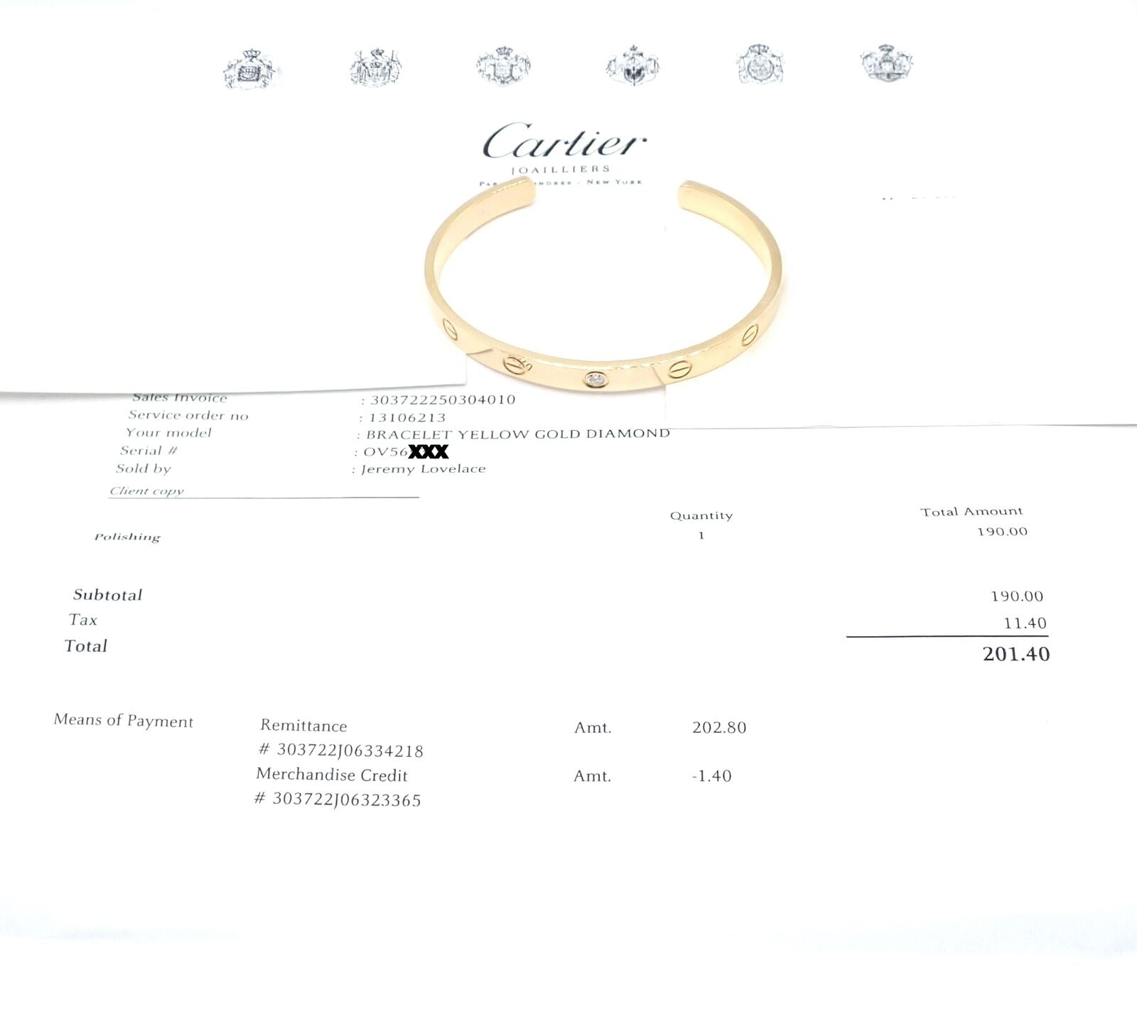 Authentic! Cartier 18k Yellow Gold Diamond Love Cuff Open Bracelet Size 17 | Fortrove