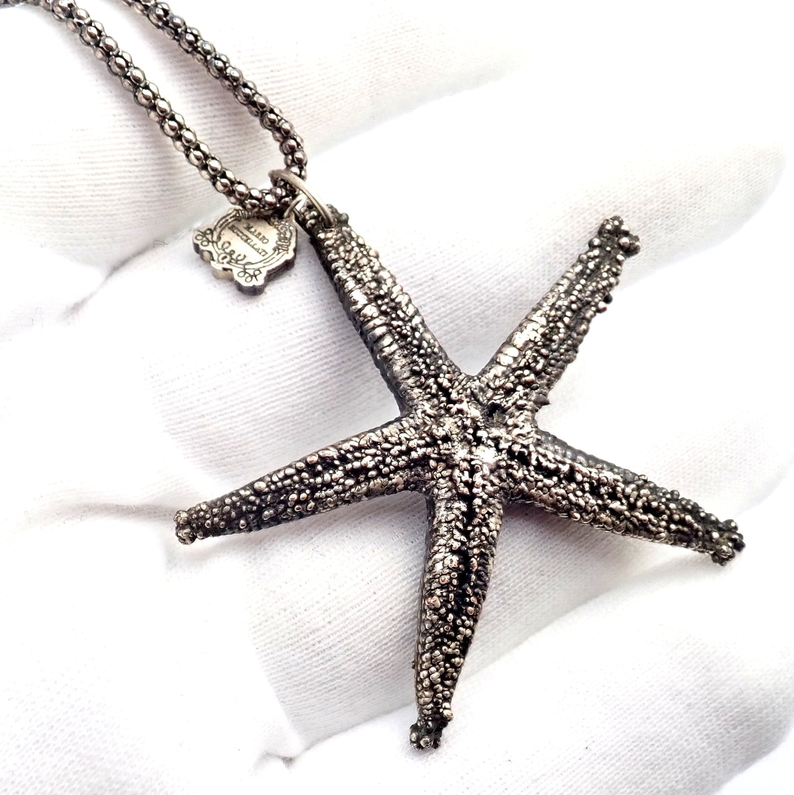 Buccellati Jewelry & Watches:Fine Jewelry:Necklaces & Pendants Rare! Vintage Mario Buccellati Silver Large Starfish Statement Necklace