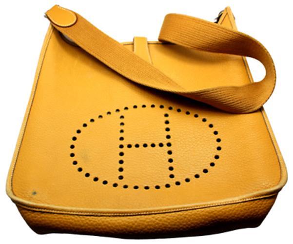 Authentic! Hermes Evelyne Dark Tan Clemence Leather GM Handbag Purse | Fortrove