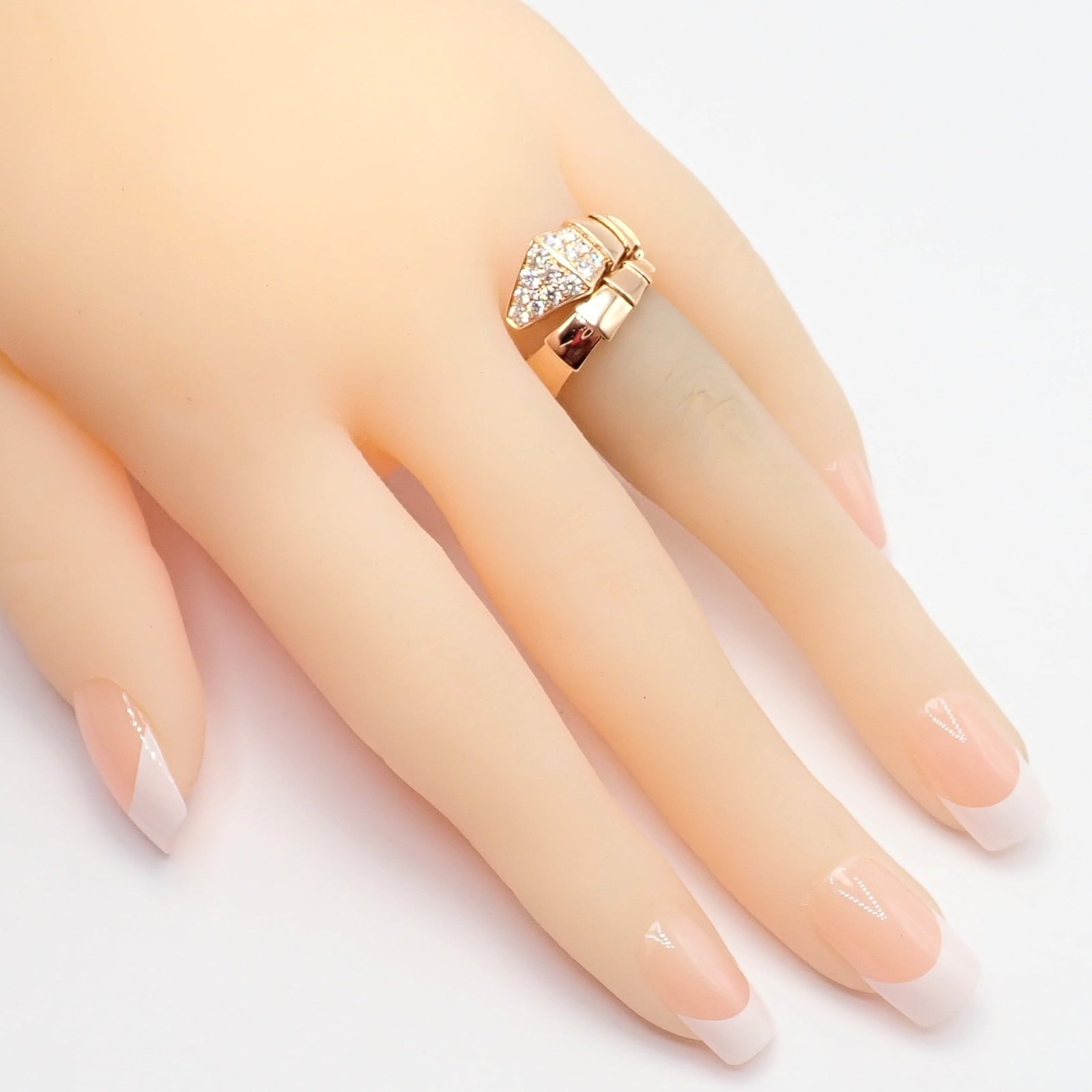 Bvlgari Jewelry & Watches:Fine Jewelry:Rings Authentic! Bulgari Bvlgari Serpenti Viper 18k Rose Gold Diamond Large Ring