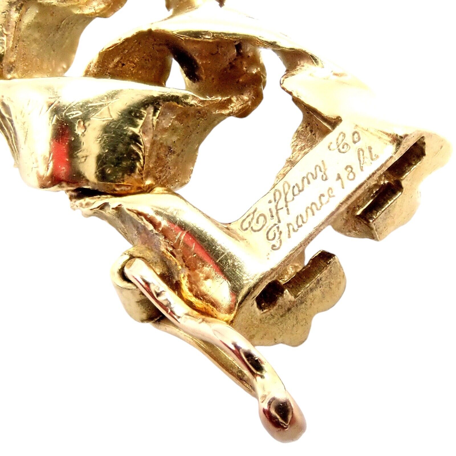 Authentic! Vintage Tiffany & Co 18k Yellow Gold France Ribbon Curb Bracelet 1987 | Fortrove