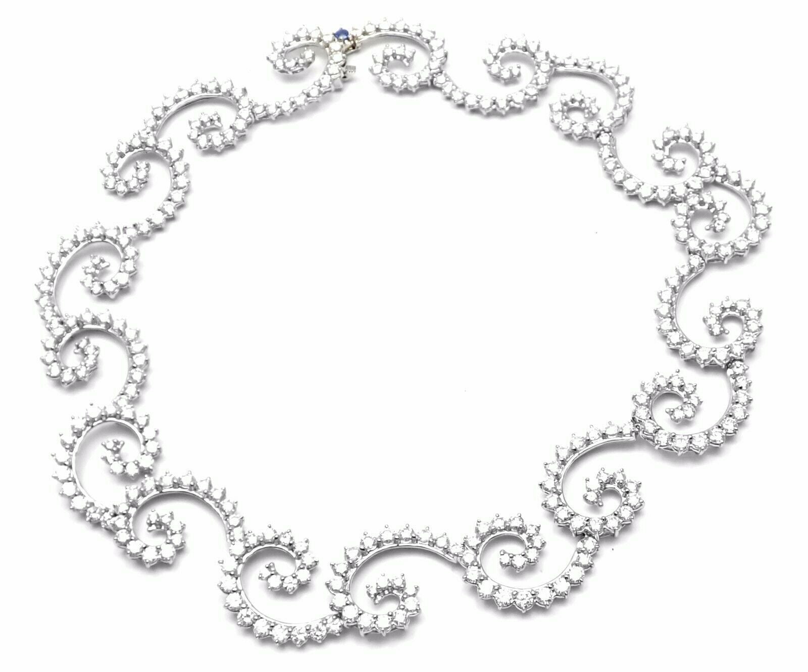 Rare! Authentic Angela Cummings Platinum 34ct Diamond Necklace 1995 | Fortrove