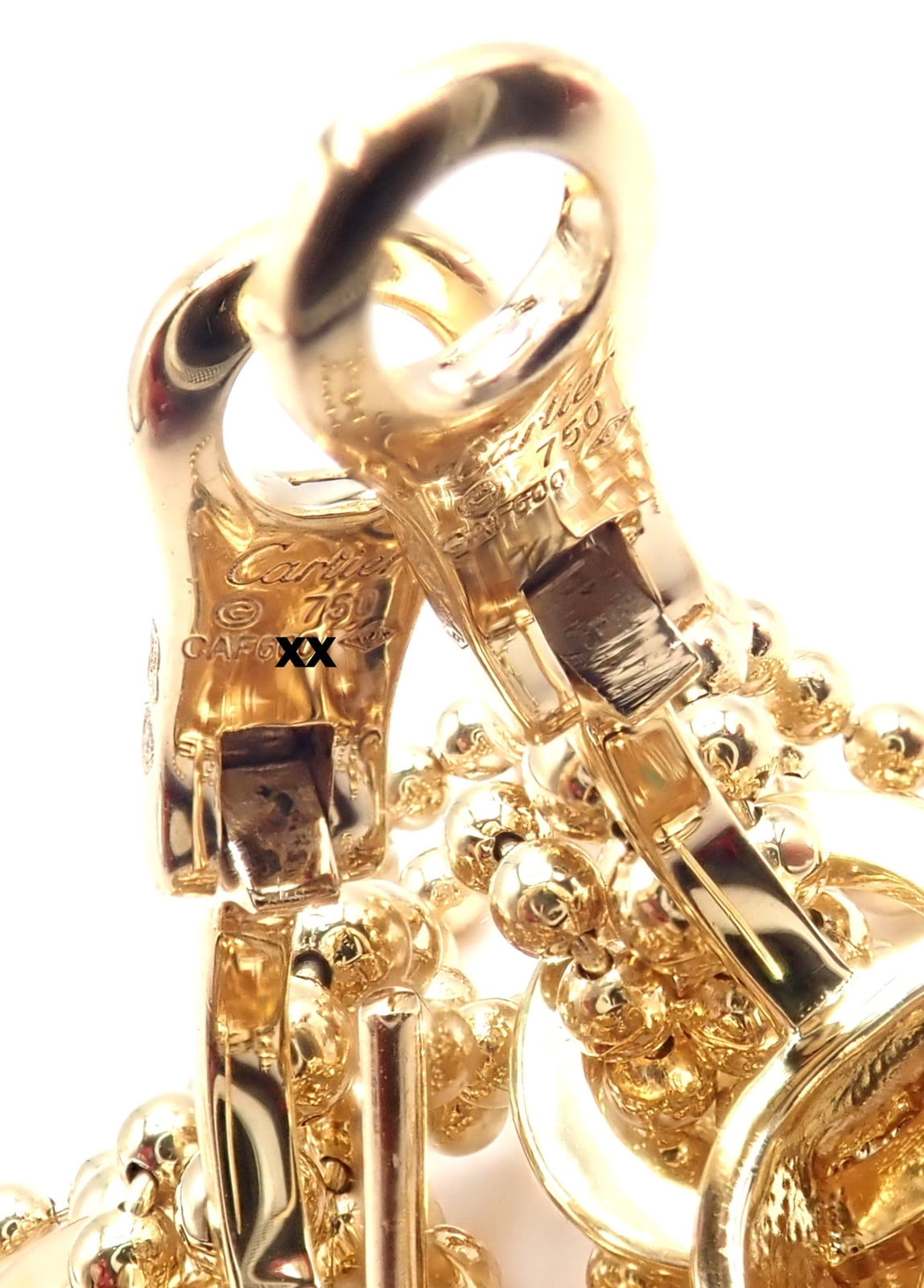 Cartier Jewelry & Watches:Fine Jewelry:Earrings Authentic! Cartier Panther Panthere 18k Gold Diamond Tsavorite Onyx Earrings