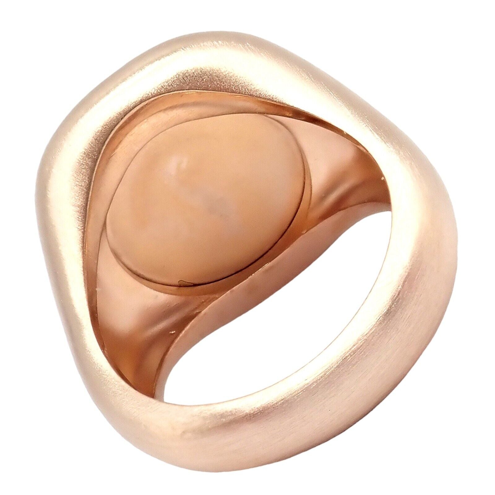 Authentic! Pomellato 18k Rose Gold Large Faceted Amethyst Victoria Ring sz 6.5 | Fortrove