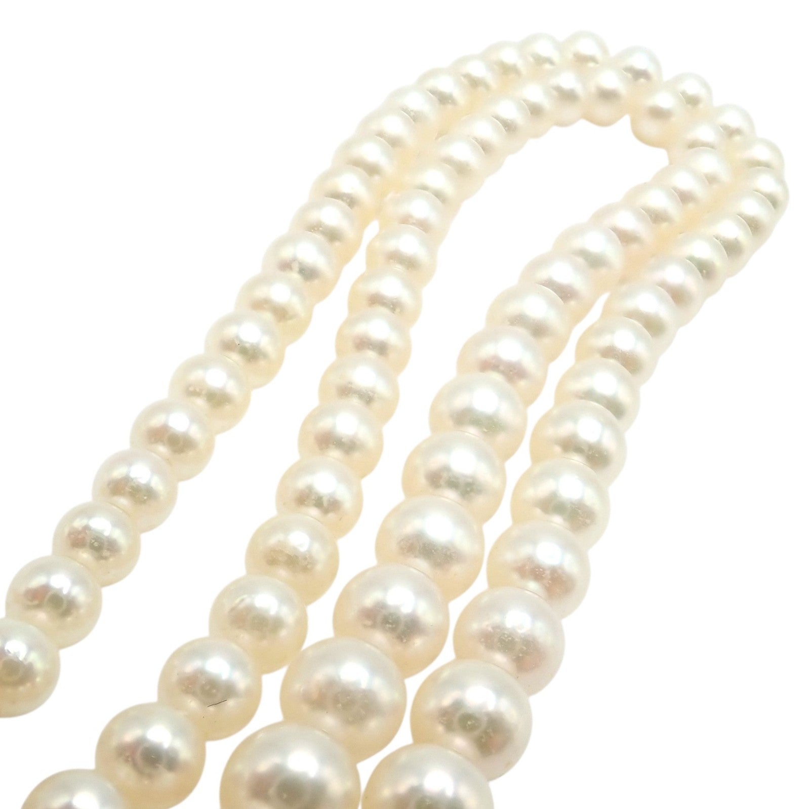 Mikimoto 18k Yellow Gold Pearl Double Strand Graduated 17" Princess Necklace | Fortrove