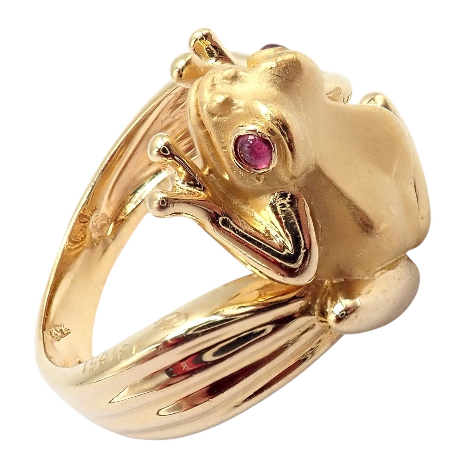 Rare! Carrera Y Carrera CyC 18k Yellow Gold Frog Ruby Ring | Fortrove