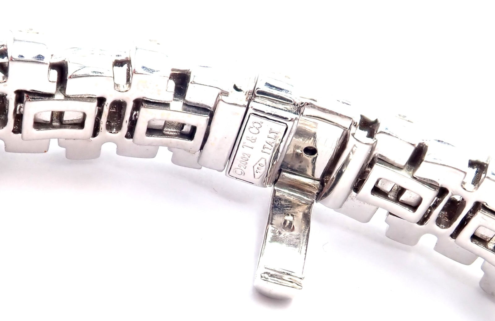Tiffany & Co. Jewelry & Watches:Fine Jewelry:Bracelets & Charms Authentic! Tiffany & Co Vannerie 18k White Gold Basket Weave Diamond Bracelet