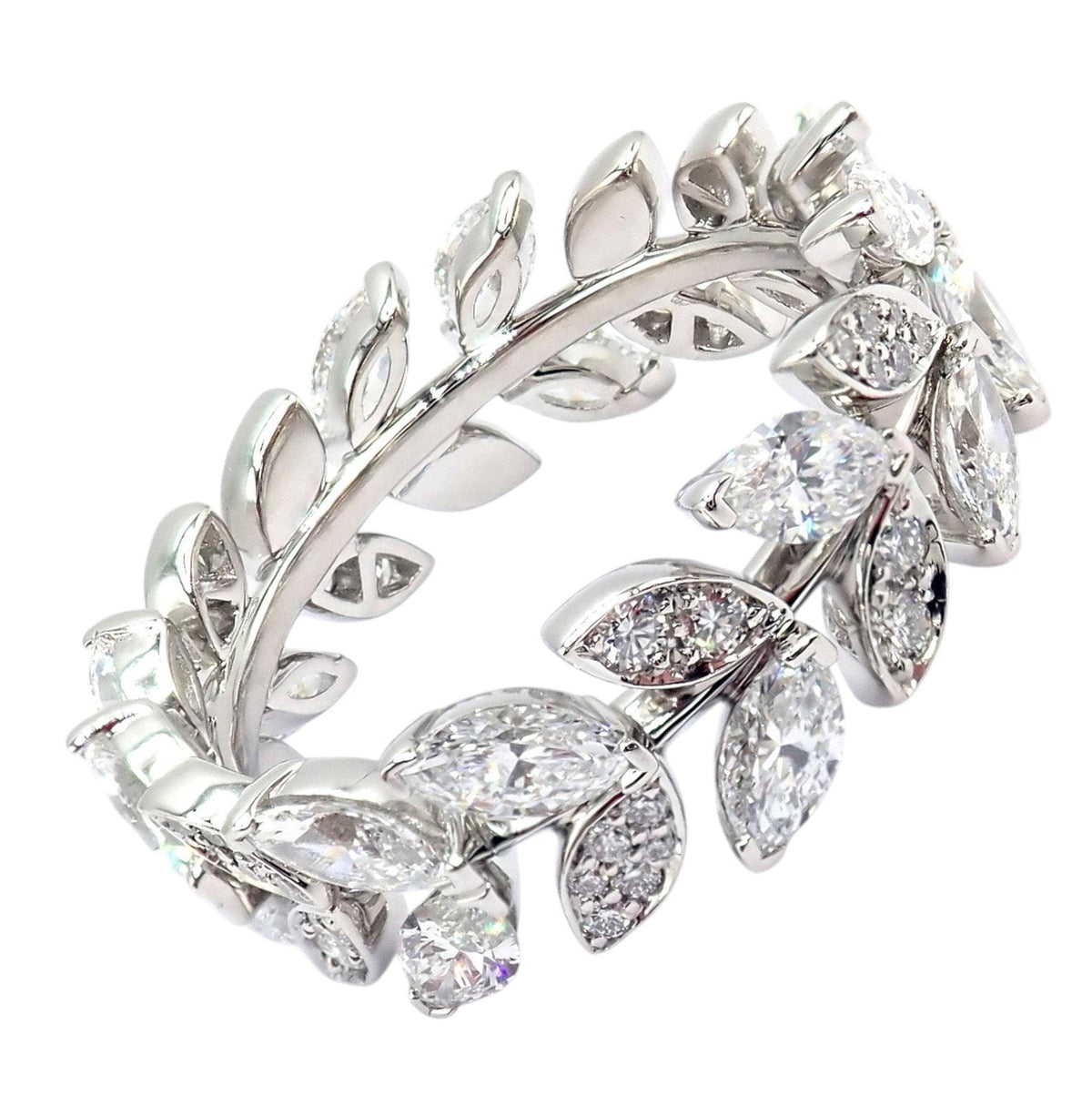 Tiffany & Co. Jewelry & Watches:Fine Jewelry:Rings Authentic! Tiffany & Co Platlinum Victoria Vine Diamond 1.90ct Eternity Ring 7