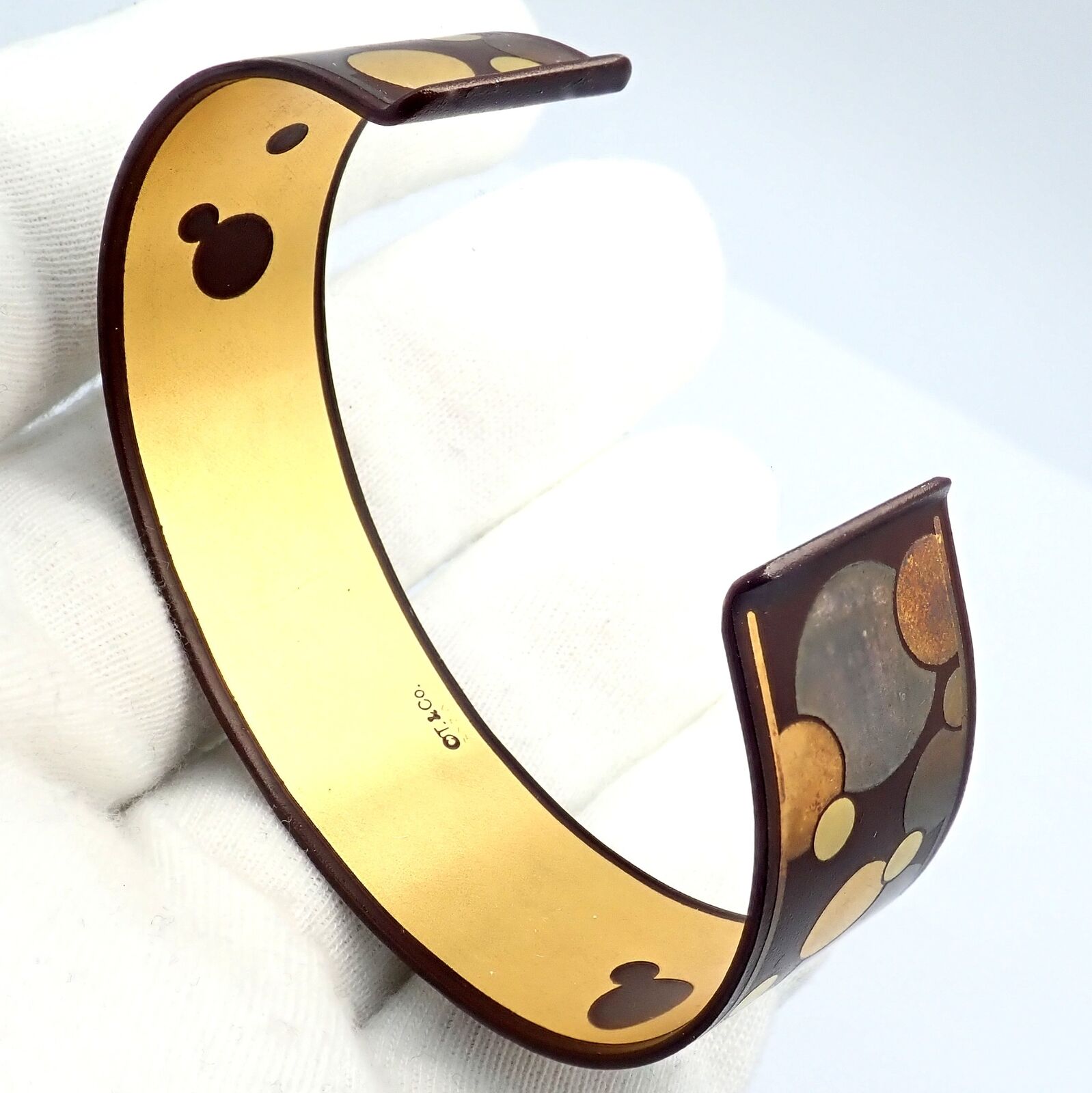 Rare! Vintage Tiffany & Co. Angela Cummings Black Iron 24k Gold Cuff Bracelet | Fortrove