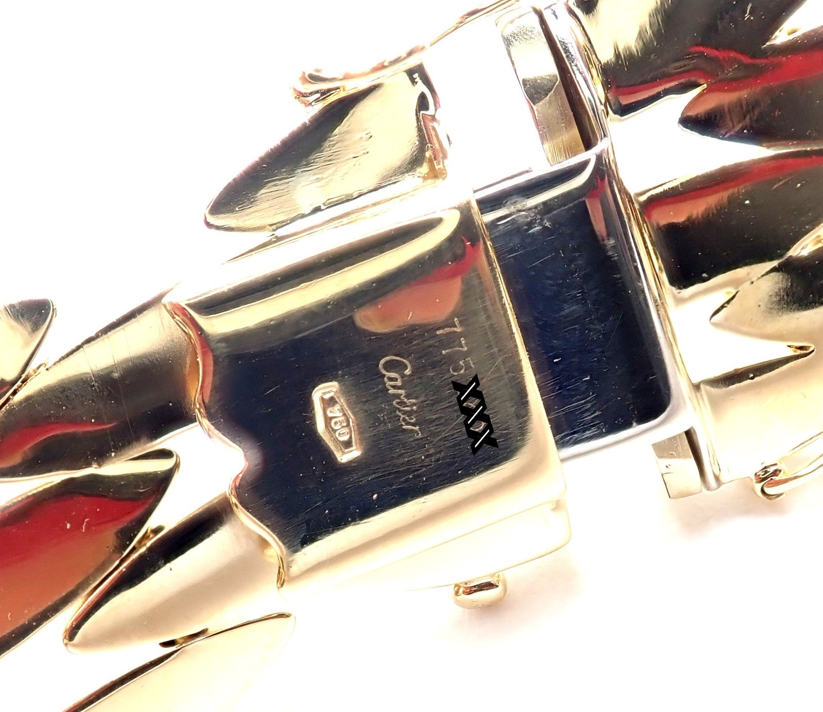 Authentic Cartier Five-Row 18k Yellow Gold Gentiane Rice Wide Link Necklace Cert | Fortrove