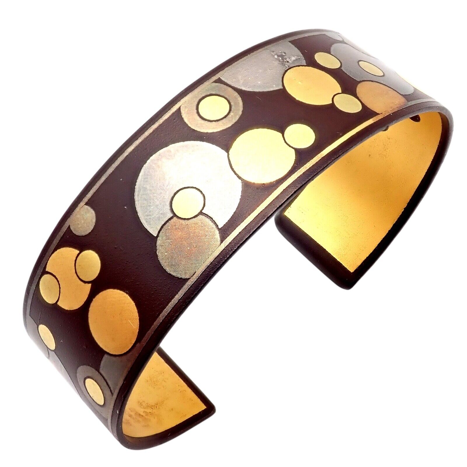Rare! Vintage Tiffany & Co. Angela Cummings Black Iron 24k Gold Cuff Bracelet | Fortrove