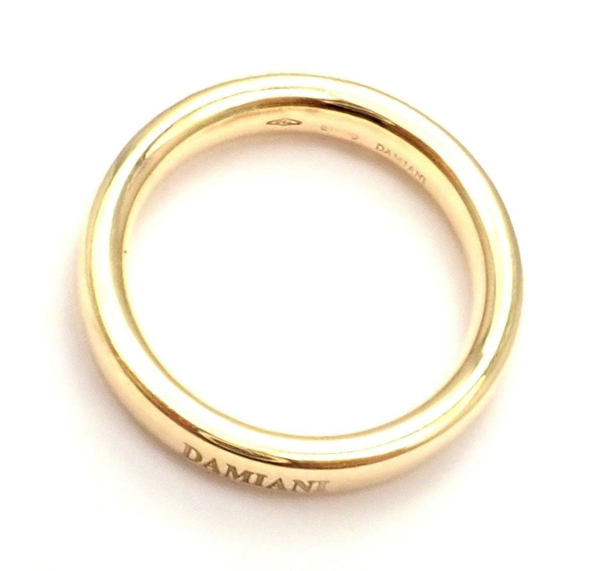 Rare! Authentic Damiani 18k Yellow Gold 3.5mm Band Ring Sz 5.5 | Fortrove