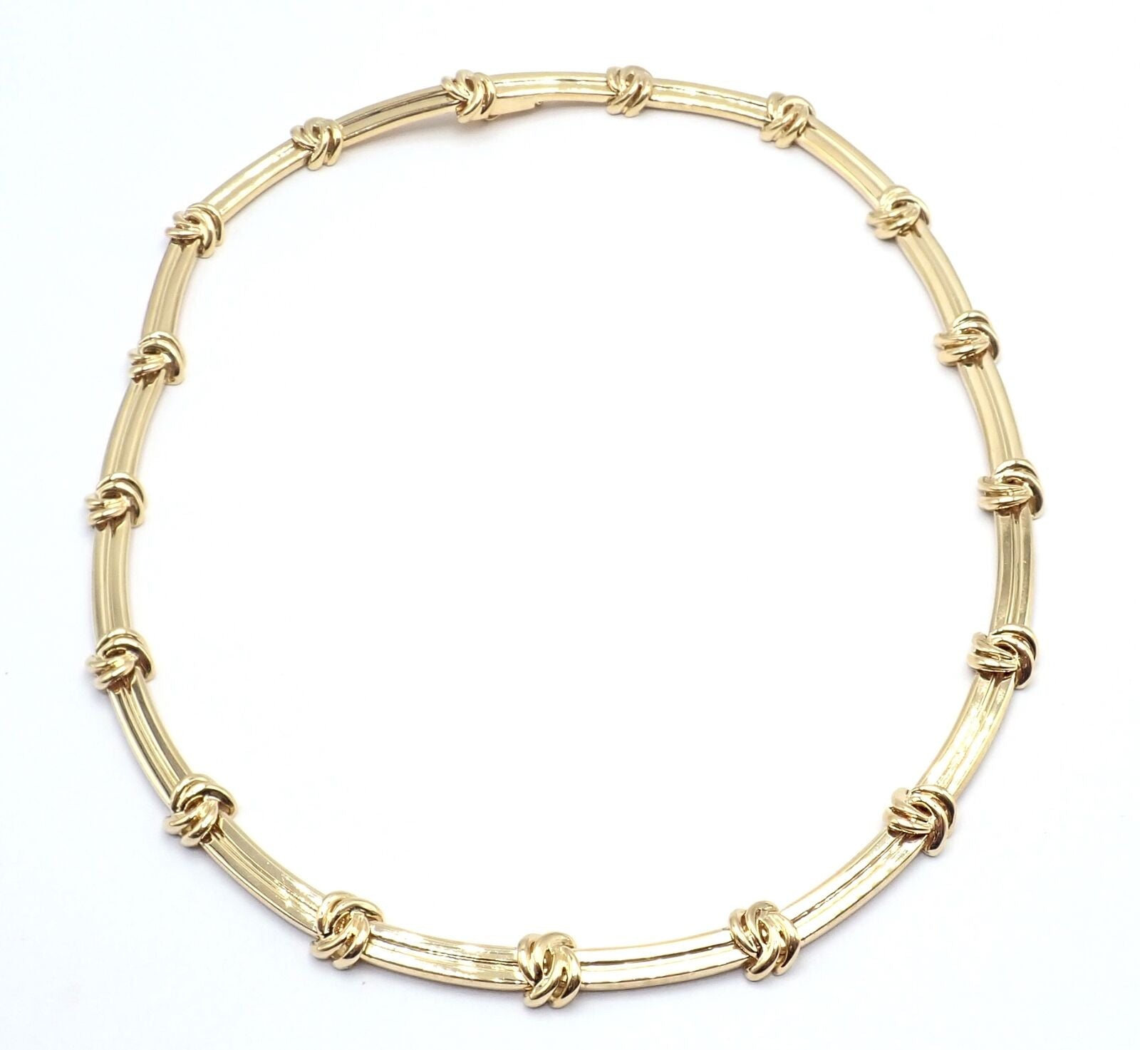 Tiffany & Co. Jewelry & Watches:Fine Jewelry:Necklaces & Pendants Authentic! Vintage Tiffany & Co 18k Yellow Gold Knot Link Necklace