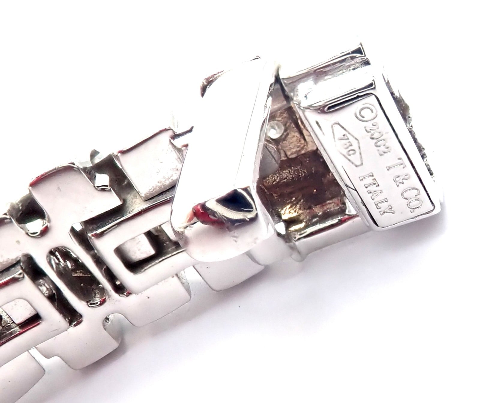 Tiffany & Co. Jewelry & Watches:Fine Jewelry:Bracelets & Charms Authentic! Tiffany & Co Vannerie 18k White Gold Basket Weave Diamond Bracelet