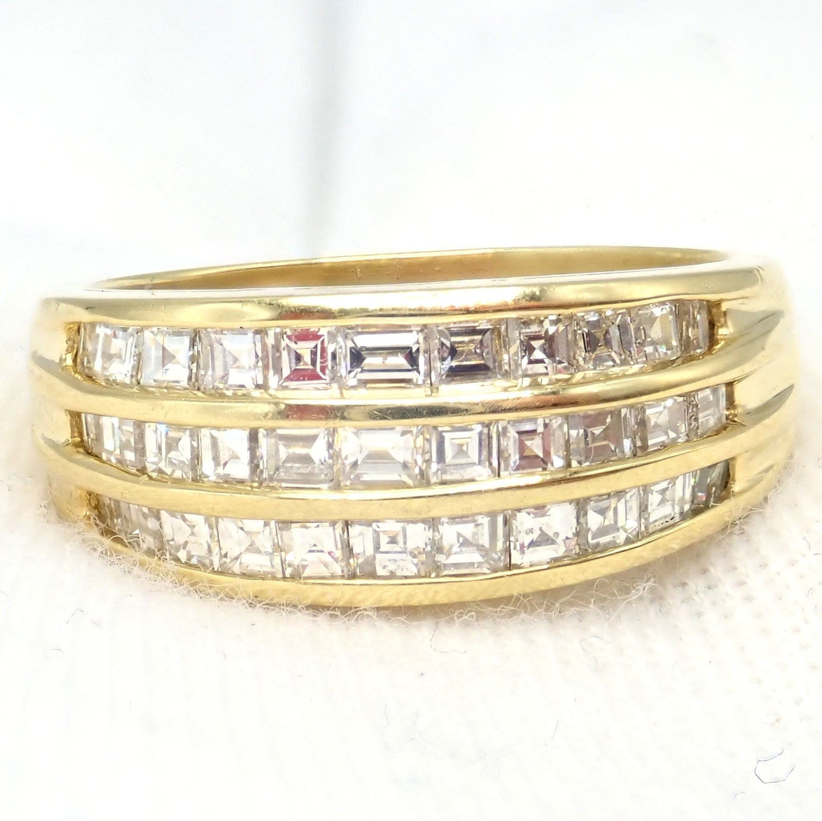 Julius Cohen Jewelry & Watches:Fine Jewelry:Rings Authentic! Julius Cohen 18k Yellow Gold Diamond 1.30ct Band Ring