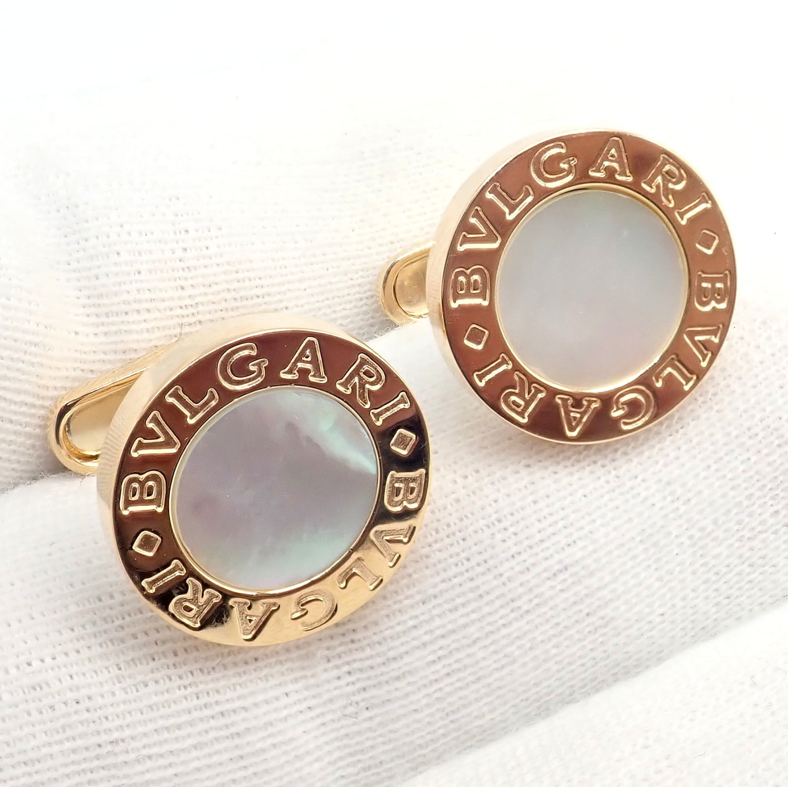 Bulgari Jewelry & Watches:Men's Jewelry:Cufflinks Authentic! Bvlgari Bulgari 18k Yellow Gold Multicenter Cufflink Kit Set