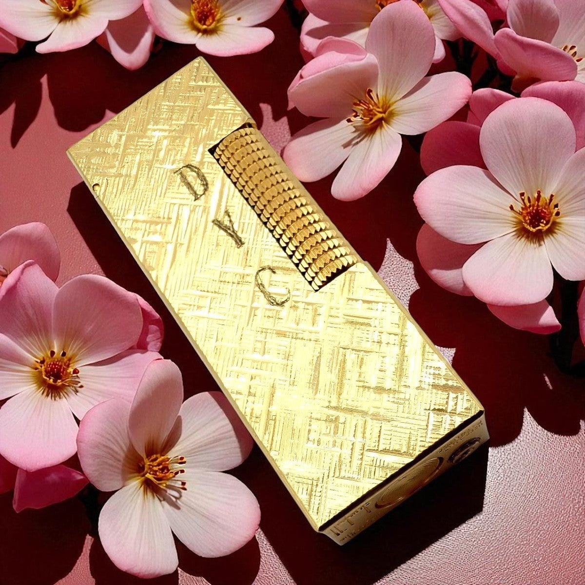 Vintage Dunhill Gold Plated Rollagas Lighter 1970's Monogrammed | Fortrove