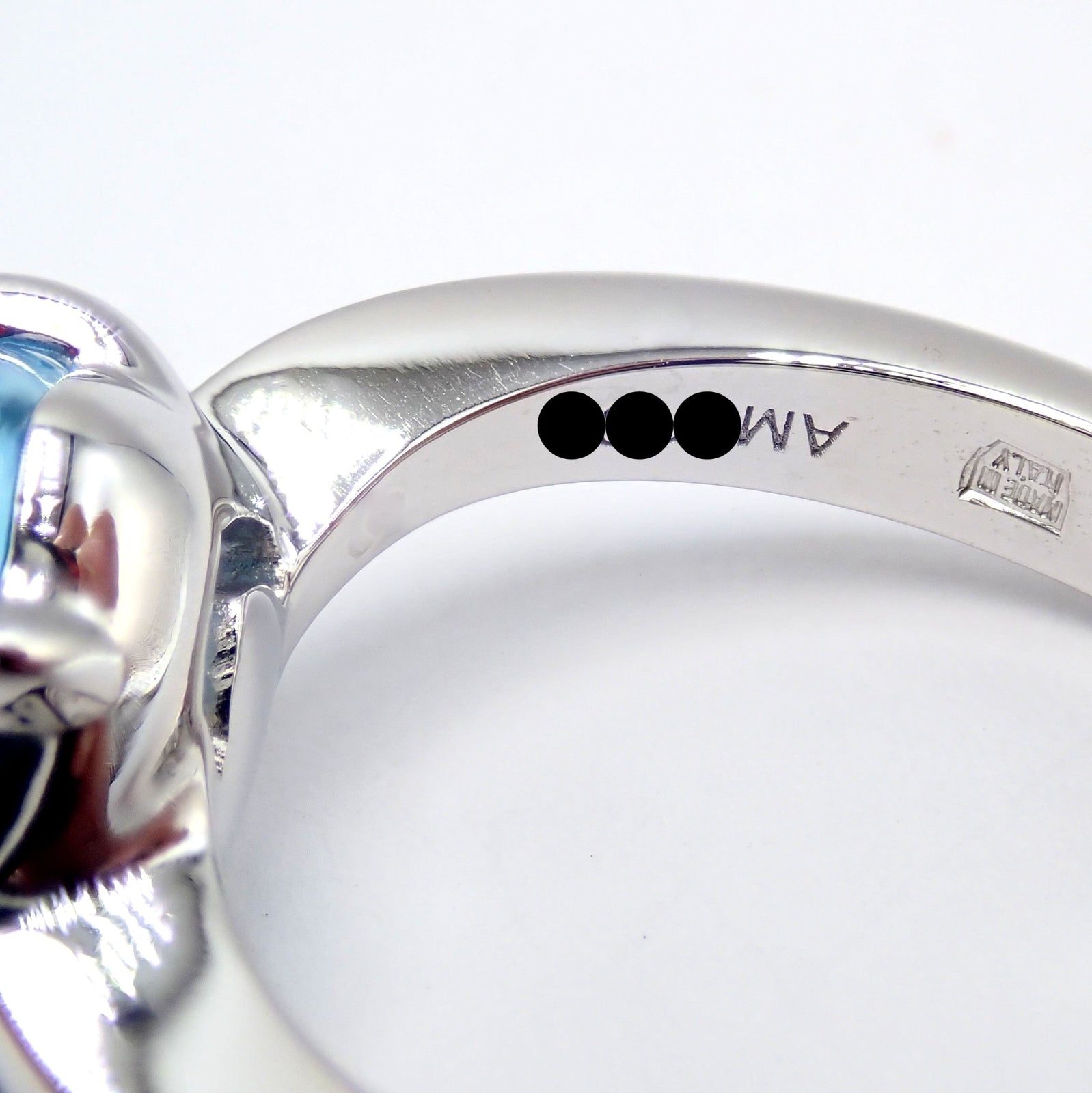 Bvlgari Jewelry & Watches:Fine Jewelry:Rings Authentic! Bulgari 18k Whtie Gold Mediterranean Eden Blue Topaz Ring Size 6